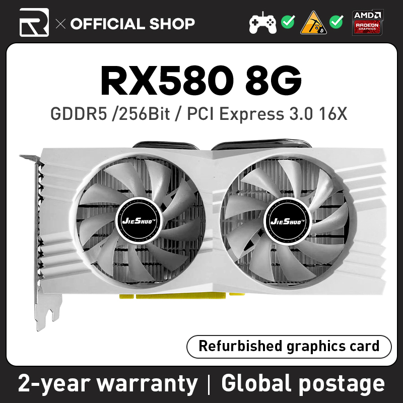 SEJISHI SJS RX580 8G Video Card GDDR5 Memory Gaming Graphics