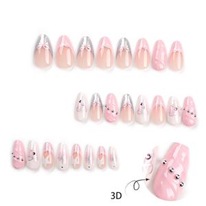 Vente en gros, meilleures ventes, dropshipping : Faux ongles à presser, 24 pièces, <span class=keywords><strong>nude</strong></span>, couvrance totale, transparents - Product Image 2