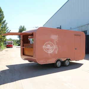 粉色移动拖车咖啡快餐车定制设备齐全的餐厅移动商店出售 - Product Image 4