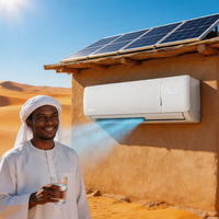 Climatiseur hybride solaire J Panel Split Type 12000 BTU AC/DC hors réseau, onduleur à économie d'énergie 220V 60Hz