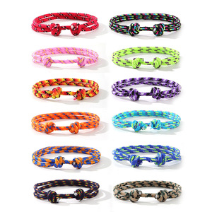 Fashion <b>String</b> <b>Bracelets</b> Geometric Pattern Multicolor Woven Unisex Gift Jewelry - Product Image 5