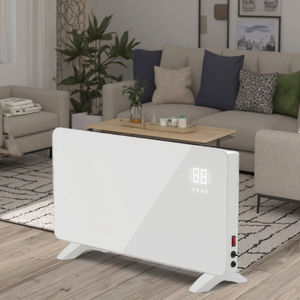 Calentador de convección eléctrico de 2000W, Control Digital WiFi, rueda móvil, <span class=keywords><strong>chimenea</strong></span>, panel infrarrojo de vidrio, calentador <span class=keywords><strong>con</strong></span> marco de fuego - Product Image 2