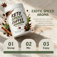 Poudre de café vert Keto AegleWell OEM, saveur liqueur d'anis, extrait végétal naturel, café instantané en poudre pour l'apport énergétique quotidien