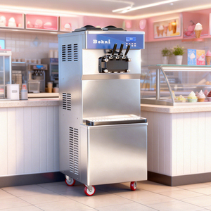 Machine à glace molle en acier inoxydable 3 saveurs avec garantie d'un an Poudre de haute qualité pour une glace premium - Product Image 1