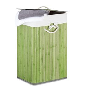 Panier à linge en bambou 783L avec couvercle, sac amovible et lavable en machine - Product Image 1