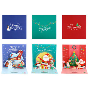 3D Merry Christmas Greeting Card Set New Stocking Stuffers Blank Envelope Party Birthday Gift - Product Image 5