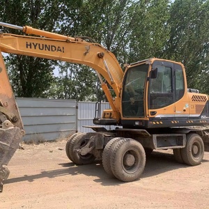 Excavatrice sur chenilles hydraulique Hyundai 150W-9 d'occasion, 13,5 tonnes, moteur Cummins, boîte de vitesses, pompe, modèle 2020, équipement de construction - Product Image 3