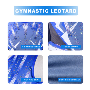 Cô Gái tùy chỉnh không tay thể dục dụng cụ leotards thoải mái thể dục dụng cụ đào tạo phù hợp cho đào tạo và các cuộc thi - Product Image 5