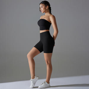 Ensemble 2 pièces sexy pour femme, grande taille, débardeur de sport sans bretelles, tenue de fitness, course en plein air, yoga, entraînement - Product Image 4