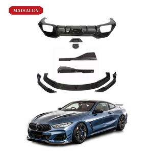 Kit carrozzeria in fibra di carbonio stile AC per <span class=keywords><strong>BMW</strong></span> serie 8 G14 <span class=keywords><strong>G15</strong></span> G16 2019-ON diffusore anteriore con labbro posteriore Kit carrozzeria laterale - Product Image 1