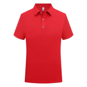 Polo Shirt Solid Color Short Sleeve Quick Dry Polyester Daily Wear - Product Image 3