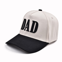 Casquette de baseball OEM 100 % coton éponge, personnalisée avec broderie, style sportif, 5 panneaux, visière incurvée, bicolore, fermeture snapback, logo brodé, lettres