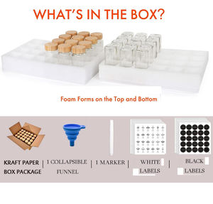 Bamboo Wood Lid Glass Storage Bottles for <b>Spice</b> 4oz 120ml Kitchen <b>Spice</b> <b>Jars</b> 12pcs 24pcs 36pcs <b>Spice</b> <b>Jars</b> with <b>Labels</b> - Product Image 6