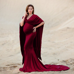 Nouvel arrivage <span class=keywords><strong>Robe</strong></span> de séance photo pour femmes enceintes <span class=keywords><strong>Robe</strong></span> <span class=keywords><strong>longue</strong></span> de grossesse à queue flottante <span class=keywords><strong>Robe</strong></span> de maternité ample Maxi - Product Image 5