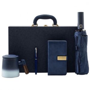 Ensemble de portefeuilles personnalisés haut de gamme avec impression UV, en cuir PU marron/noir, coffret cadeau promotionnel d'entreprise pour le Nouvel An - Product Image 4