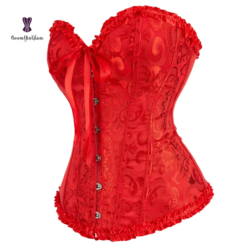 Corset moulant à lacets pour femmes, bustier sexy, ceinture amincissante, accessoire érotique à motif floral, vêtement pour dames