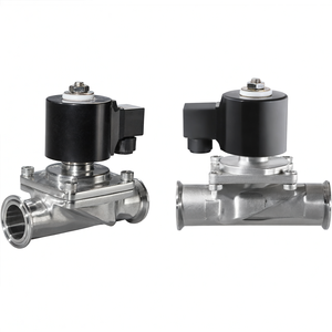 Vanne solénoïde sanitaire en acier inoxydable de qualité alimentaire COVNA 1/2 pouce à triple bride - Product Image 2