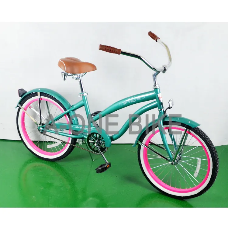 Custom Meerdere Kleur 24 Inch Custom Kinderen Meisjes Fiets Oem Staal Kids Bike Strand Fietscruiser