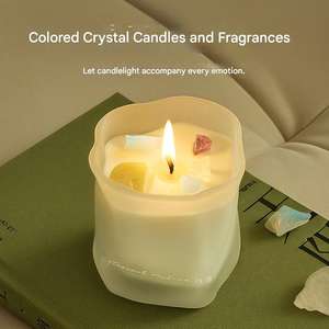 Vela Aromática de Cristal Esmerilado, Luz de Vela Romántica, Regalo de Navidad, Recuerdo de Boda, Mezcla de Cera de Soja - Product Image 1