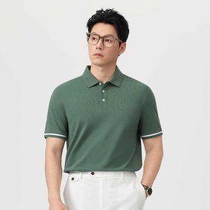 Polo de Algodón Piqué Blanco para Hombre, Manga Corta, Uniforme de Negocios de Verano, Corte Ajustado - Product Image 3