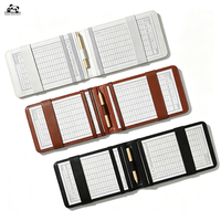 Funda de Piel Sintética Premium para Tarjetas de Golf con Logotipo Personalizado, Porta Tarjetas de Puntuación de Golf