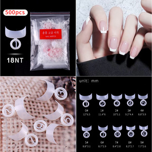 500 faux ongles autocollants French Smile Line pour manucure professionnelle en salon - Product Image 2