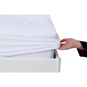 Multi Scene Use Mattress Protector Fitted Bed Sheet Mattress Cover Design Terylene Cotton White Polyester Fabric Adults Plain 80