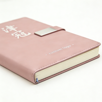 Carnet en cuir PU personnalisé avec fermeture magnétique, options multicolores, journal avec logo personnalisé pour le bureau et l'école