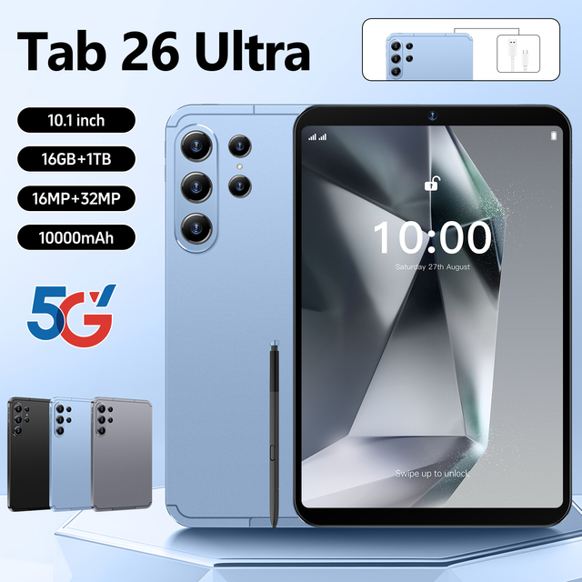 YPORANGE Tab 26 Ultra Tablet Pc MTK Deca Core 5G Wi-Fi 10.1 Inch 10000mAh Metal Tablet