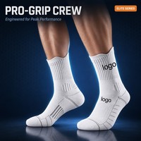 Chaussettes Personnalisées Homme Sport Logo Blanc Antidérapant Créateur Mi-Mollet Unisexe Socquettes Calcetines Athlétisme Coton Football