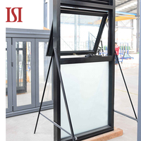 Toldo de cocina de aleación de aluminio de doble acristalamiento de marca superior, ventanas, nuevo diseño de vidrio templado con cortinas de persiana de estilo abierto oscilante