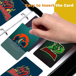 Reliure pour cartes à collectionner personnalisée à 4 pochettes |   Reliure à fermeture éclair OEM/ODM en petites séries pour cartes Pokémon, cartes TCG, photos, 400 pochettes - Product Image 5