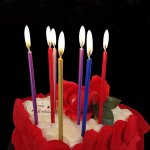 Wholesale Drip-Free Slim Traditional <strong>Candle</strong> Set Promotional <strong>Long</strong> and Thin Birthday <strong>Candles</strong> - Product Image 1