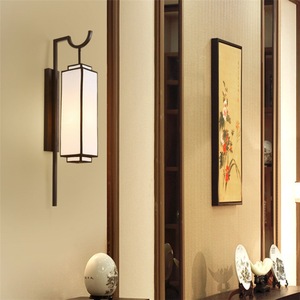 Lámpara de pared de estilo chino LED E27 con interruptor de control para iluminación del hogar, dormitorio, sala de estar y pasillo - Product Image 3