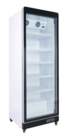 Réfrigérateur commercial vertical mince pour boissons ONRUN SC600, porte vitrée, refroidissement par air, capacité 580L, plage de température 0-10°C, serrure de porte 342