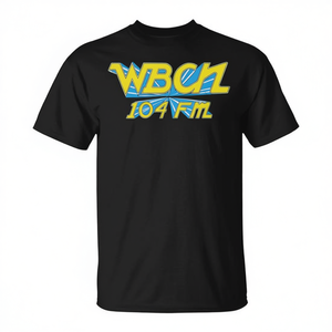 Wbcn T-Shirt 104 Fm Radio Logo Design Noir Coton Unisexe Taille adulte - Product Image 2