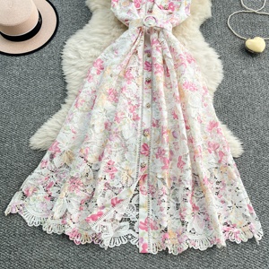 Novità da donna monopetto senza maniche in pizzo elegante con stampa bavero - Product Image 6