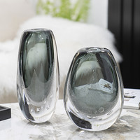 Bofan Luxuriöse Raffinierte Bubble-Glas-Vase Ornament Moderne Blumenarrangements Wohnzimmer Esstisch TV-Schrank Dekoration
