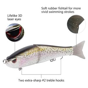 Señuelo <span class=keywords><strong>de</strong></span> Pesca Multiarticulado, Swimbait Segmentado, Señuelo Duro con Anzuelos Triples para Peces Depredadores, Aparejos <span class=keywords><strong>de</strong></span> Pesca - Product Image 3