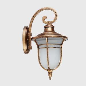 Lámpara de Pared Exterior de Latón con LED Blanco Cálido, Pantalla de Vidrio, IP66, AC 220V, Sensor de Movimiento, Energía Solar, Garantía de 10 Años, Iluminación de Jardín - Product Image 2