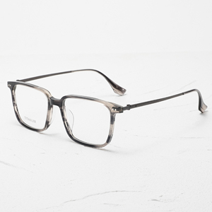 Lunettes de vue rectangulaires en titane à monture complète, marron uni, légères, unisexes, pour adultes, correction de la vue, MM92KA - Product Image 5