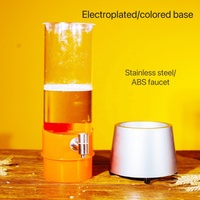 Distributeurs de bière électroniques portables à structure supérieure et inférieure, 1,5 L/3 L, machine à jus d'orange, tour à jus froid en acier inoxydable