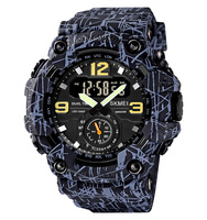 Montre Homme Économique Skmei 1637 Sport Analogique-Numérique en Plastique Étanche 50m