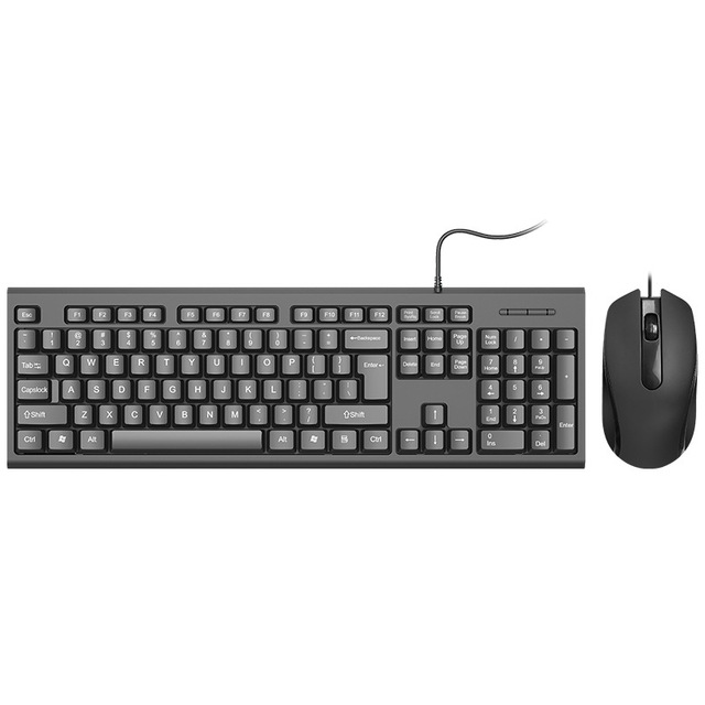 Office Computer Accessories USB Wired Keyboard and Mouse Kit for Game