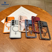 Coque de téléphone esthétique avec recharge solaire, coque de téléphone transparente en acrylique