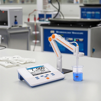 Meteran konduktivitas Industri PH/ORP Benchtop laboratorium plastik profesional OEM dapat disesuaikan untuk penggunaan di Lab