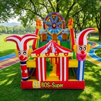 Château gonflable pour enfants, combo de jeux gonflables, respectueux de l'environnement, PVC 0,55 mm, 4 m x 6 m x 4 m, capacité de 12 enfants, équipement de jeu extérieur