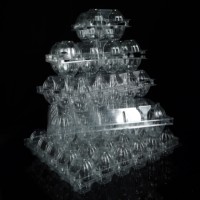 Plateau à œufs en plastique PET transparent SYY avec étiquettes imprimées, emballage blister recyclable, cartons à œufs personnalisables et économiques