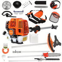 Débroussailleuse multifonctionnelle à essence 52 cm³ 2 temps refroidie par air de qualité industrielle OEM haute puissance