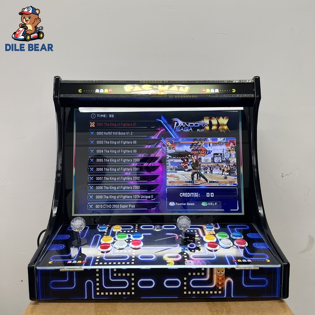 Portable Tabletop Arcade Machine 22 Inch Monitor Pandora Box DX 3000 Retro Games 2 Player Arcade Cabinet for Game Zone and Pub
